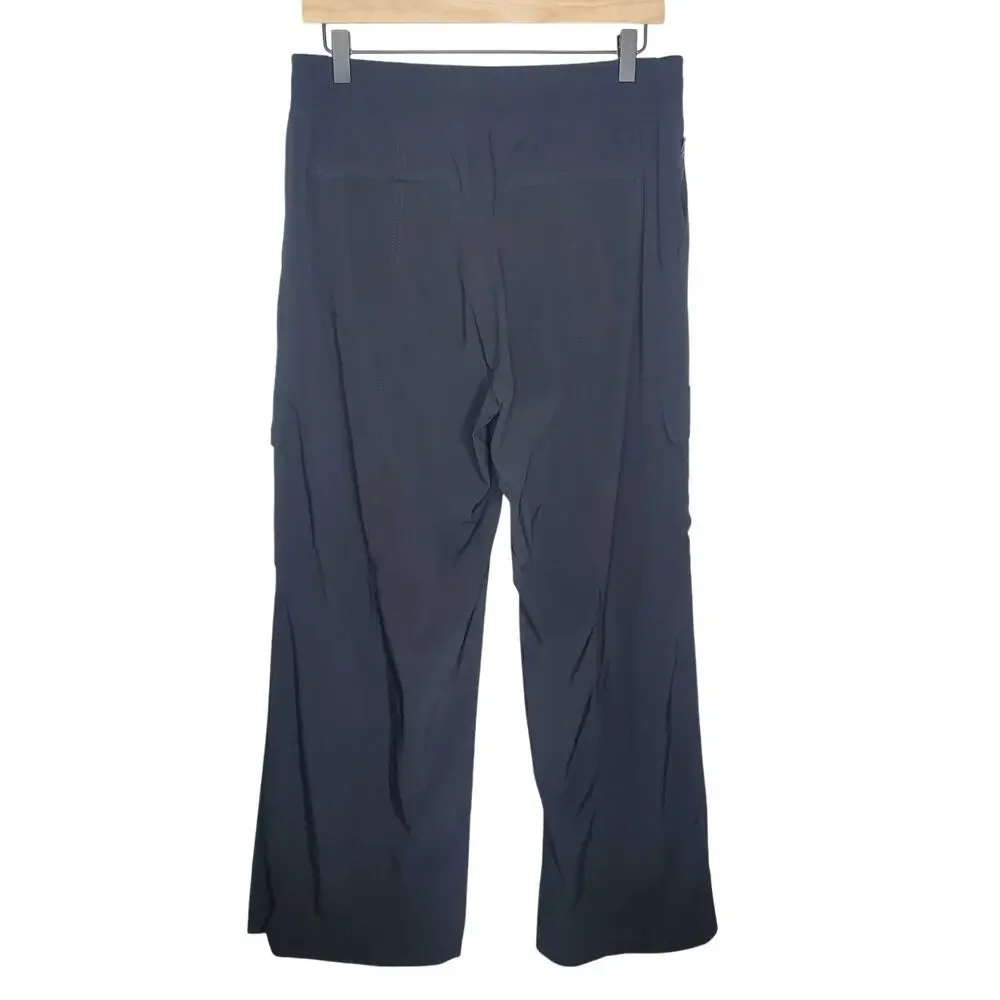 Athleta Chelsea Wide Leg Pant Black Women's Size 8 Utility Cargo Lounge - Picture 12 of 12